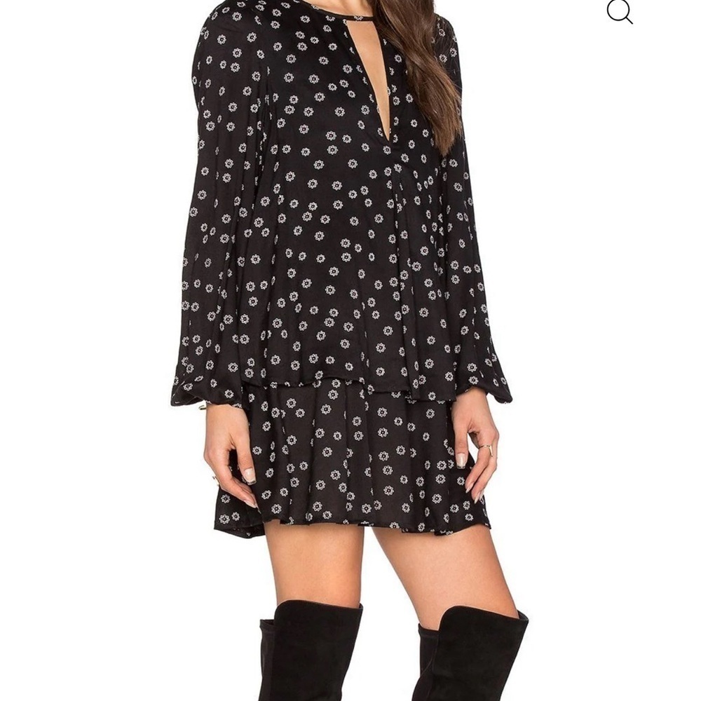 Black Floral Women's Dress